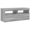 Meuble TV avec lumières LED Sonoma gris 90x35x40 cm 618715618715