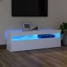 Meuble TV avec lumières LED blanc 120x35x40 cm 618721618721