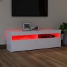 Meuble TV avec lumières LED blanc 120x35x40 cm 618721618721