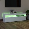 Meuble TV avec lumières LED blanc 120x35x40 cm 618721618721