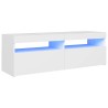 Meuble TV avec lumières LED blanc 120x35x40 cm 618721618721