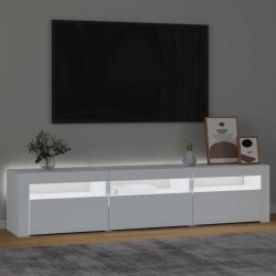 Meuble TV avec lumières LED Blanc 180x35x40 cm 618723618723