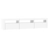 Meuble TV avec lumières LED Blanc 180x35x40 cm 618723618723