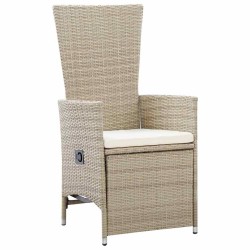 Ensemble de salle à manger pour jardin 5 pcs Beige polyrotin 618724618724