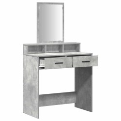 Table de Toilette Gris béton 79 x 41 x 140 cm Bois d'ingénierie 618727618727