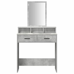 Table de Toilette Gris béton 79 x 41 x 140 cm Bois d'ingénierie 618727618727