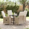 Ensemble de salle à manger pour jardin 5 pcs Beige polyrotin 618730618730