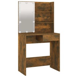 Coiffeuse avec LED Chêne marron 74,5x40x141 cm 618734618734