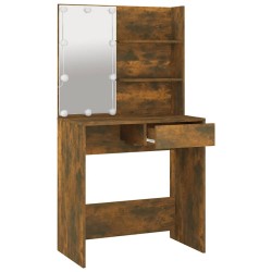 Coiffeuse avec LED Chêne marron 74,5x40x141 cm 618734618734
