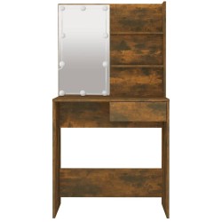 Coiffeuse avec LED Chêne marron 74,5x40x141 cm 618734618734