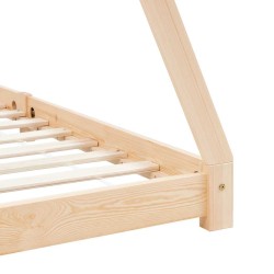 Cadre de lit d'enfant Bois de pin massif 70x140 cm 618736618736