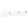 Meuble TV avec lumières LED Blanc 195x35x40 cm 618737618737
