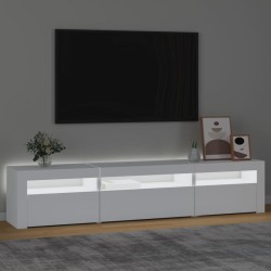 Meuble TV avec lumières LED Blanc 195x35x40 cm 618737618737