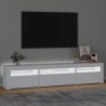 Meuble TV avec lumières LED Blanc 195x35x40 cm 618737618737