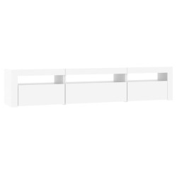 Meuble TV avec lumières LED Blanc 195x35x40 cm 618737618737