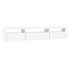 Meuble TV avec lumières LED Blanc 195x35x40 cm 618737618737