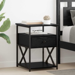 Cabinet de chevet Chêne noir 40 x 42 x 55 cm Bois d'ingénierie 618739618739