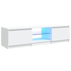 Meuble TV avec lumières LED blanc 140x40x36 cm 618741618741