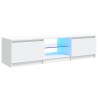 Meuble TV avec lumières LED blanc 140x40x36 cm 618741618741