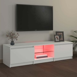 Meuble TV avec lumières LED blanc 140x40x36 cm 618741618741