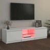 Meuble TV avec lumières LED blanc 140x40x36 cm 618741618741
