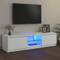 Meuble TV avec lumières LED blanc 140x40x36 cm 618741618741