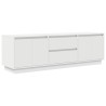 Meuble TV avec lumières LED blanc 160,5x41x50 cm 618743618743