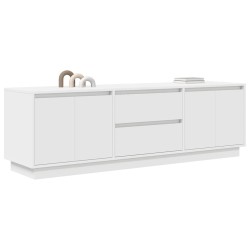 Meuble TV avec lumières LED blanc 160,5x41x50 cm 618743618743