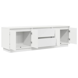 Meuble TV avec lumières LED blanc 160,5x41x50 cm 618743618743