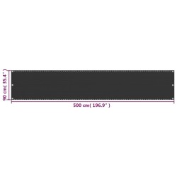 Écran de balcon Anthracite 90x500 cm PEHD 618747618747