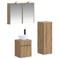 Ensemble de mobilier de salle de bain 4 pc Chêne artisanal 618750618750