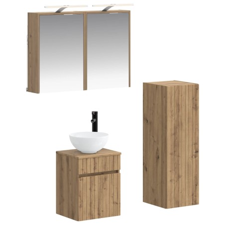 Ensemble de mobilier de salle de bain 4 pc Chêne artisanal 618750618750