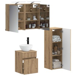 Ensemble de mobilier de salle de bain 4 pc Chêne artisanal 618750618750
