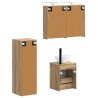 Ensemble de mobilier de salle de bain 4 pc Chêne artisanal 618750618750