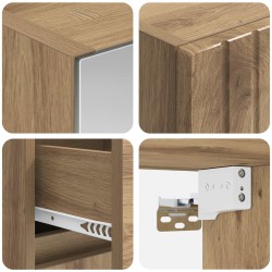 Ensemble de mobilier de salle de bain 4 pc Chêne artisanal 618750618750