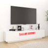 Meuble TV avec lumières LED Blanc 180x35x40 cm 618753618753