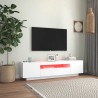 Meuble TV avec lumières LED blanc 160x35x40 cm 618757618757