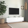 Meuble TV avec lumières LED blanc 160x35x40 cm 618757618757