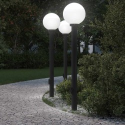 Bornes lumineuses avec sortie lot de 3 120 cm noir IP44 618760618760