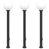 Bornes lumineuses avec sortie lot de 3 120 cm noir IP44 618760618760