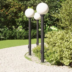 Bornes lumineuses avec sortie lot de 3 120 cm noir IP44 618760618760