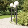 Bornes lumineuses avec sortie lot de 3 120 cm noir IP44 618760618760
