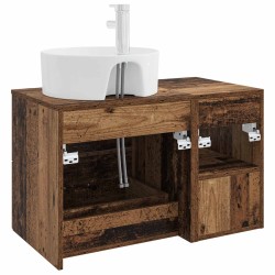 Ensemble de mobilier de salle de bain 2 pcs Bois ancien 618766618766