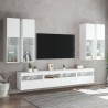 Ensemble de meubles TV muraux 7 pcs avec lumières LED blanc 618769618769