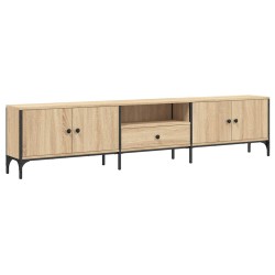 Meuble TV à tiroir chêne sonoma 200x25x44 cm bois d'ingénierie 618770618770