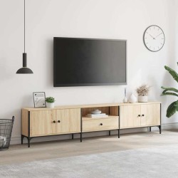 Meuble TV à tiroir chêne sonoma 200x25x44 cm bois d'ingénierie 618770618770