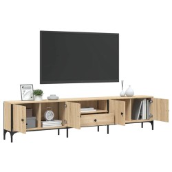 Meuble TV à tiroir chêne sonoma 200x25x44 cm bois d'ingénierie 618770618770