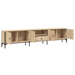 Meuble TV à tiroir chêne sonoma 200x25x44 cm bois d'ingénierie 618770618770