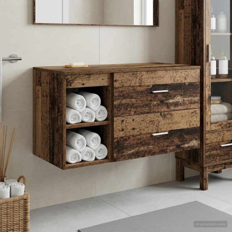 Ensemble de mobilier de salle de bain 2 pcs Bois ancien 618771618771