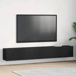 Meuble TV 2 pcs Noir 100 x 30 x 30 cm Bois d'ingénierie 618774618774